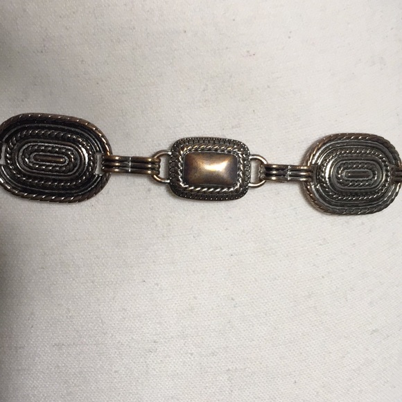 Bronze and Silver Chain Link Belt - Picture 4 of 7